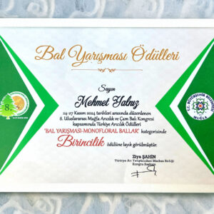 Bal Yarışması Birincilik Ödülü - Ödüllü Bal